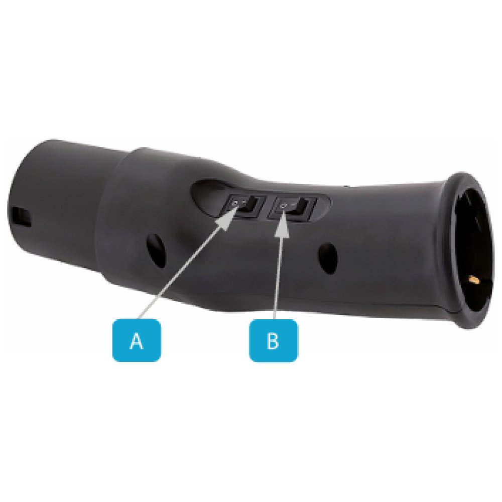 Type 2 naar Schuko 16A Adapter